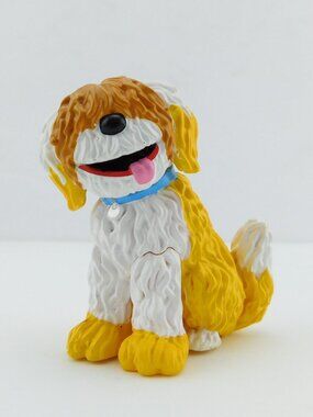 Sesame Street Place BARKLEY PVC Figure Yellow 3” Fill-A-Bus Collectible